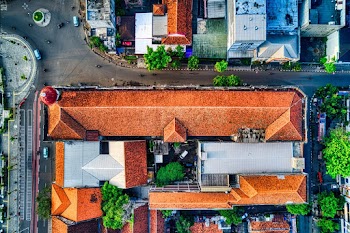 Aerial Photography of Brown and Gray House