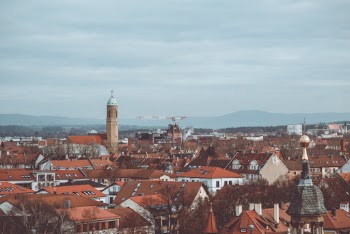 Aerial Photography of Brown-and-white Buildings