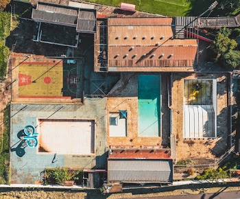 Aerial Photography of Brown Concrete Buildings