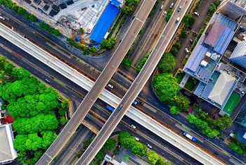 Aerial Photography of Buildings and Vehicles