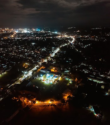 Aerial Photography of Buildings during Nighttime