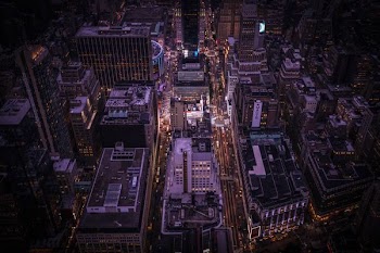 aerial photography of city
