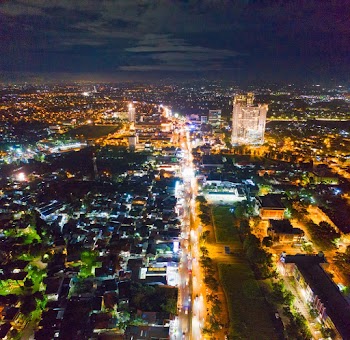 Aerial Photography of City at Night