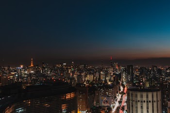 Aerial Photography of City at Night