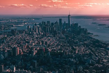 aerial photography of city buildings