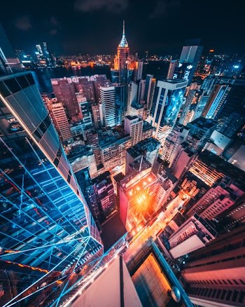 aerial photography of city buildings