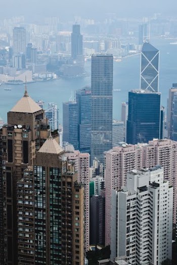 aerial photography of city buildings