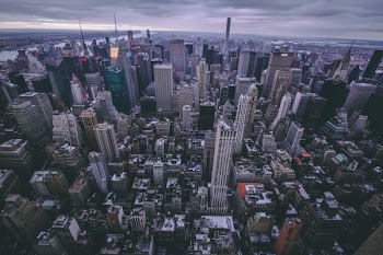 aerial photography of city buildings