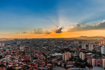 Aerial Photography of City Skyline during Golden Hour