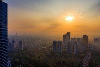Aerial Photography of Cityscape during Golden Hour