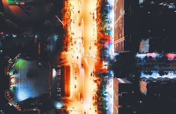 Aerial Photography of Cityscape during Night Time