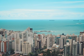 Aerial Photography of Cityscape Fronting the Ocean