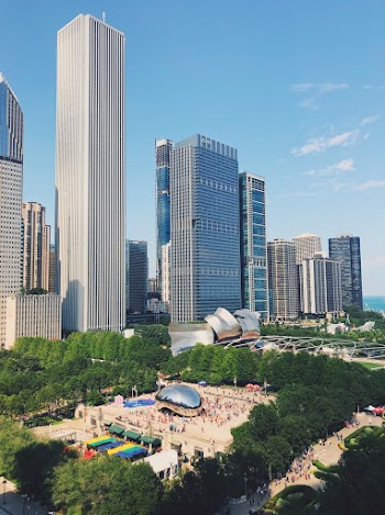 Aerial Photography of Cloud Gate