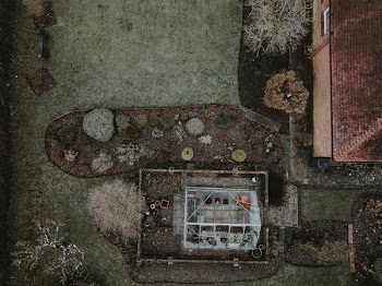 aerial photography of concrete house