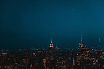 aerial photography of Empire State Building during nighttime