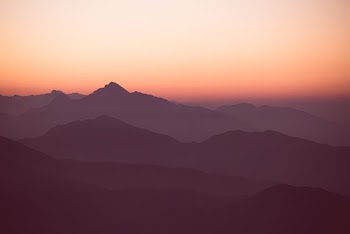 aerial photography of foggy mountain