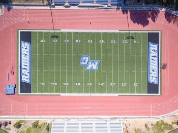 aerial photography of football field