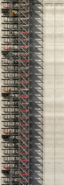 aerial photography of gray steel scaffolding