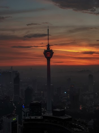 Aerial Photography of High-Rise Building During Golden Hour