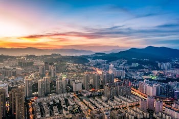 aerial photography of high rise building under horizon