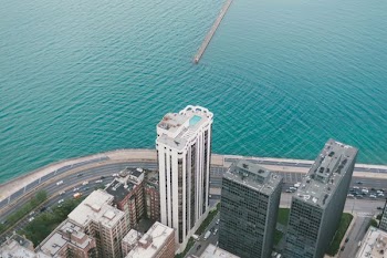aerial photography of high-rise buildings