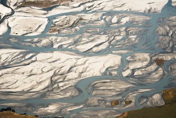 aerial photography of icy land