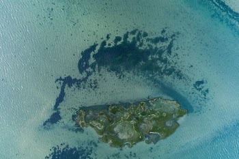 aerial photography of island