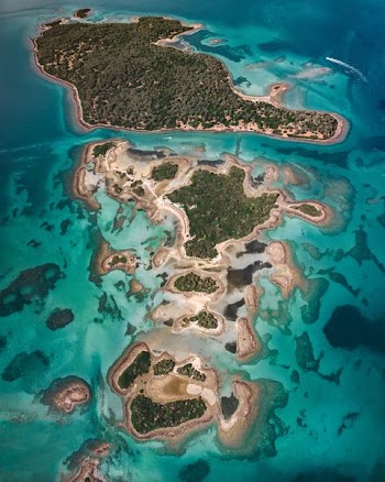 aerial photography of island