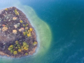 aerial photography of island