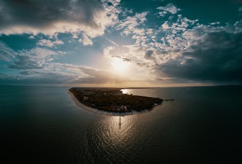 Aerial Photography of Island during Golden Hour