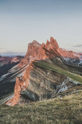 aerial photography of mountain