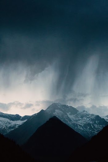 aerial photography of mountain