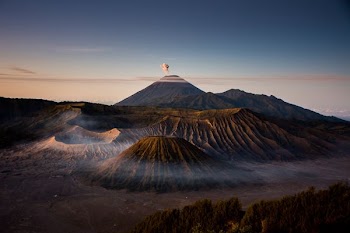 aerial photography of mountain