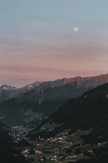 aerial photography of mountain