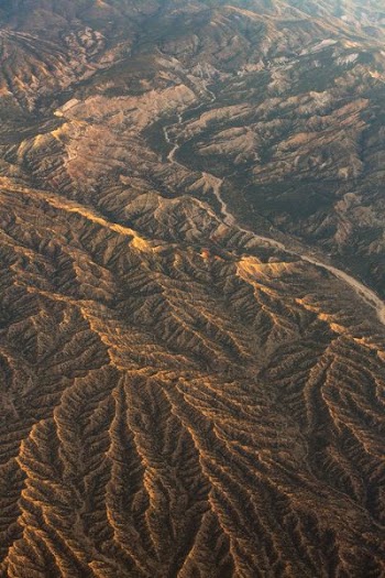 aerial photography of mountains