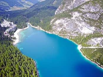 Aerial Photography of Mountains With River