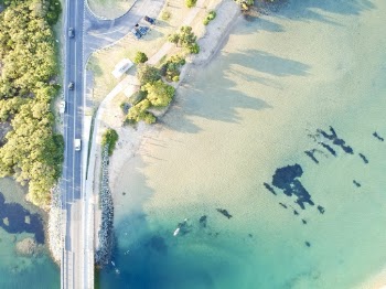 Aerial Photography Of Road And Ocean