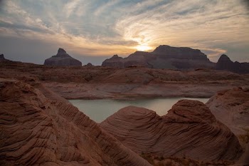 aerial photography of rock formation