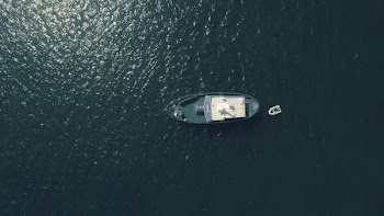 aerial photography of sailing boat in water