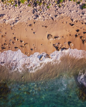 Aerial Photography of Seashore