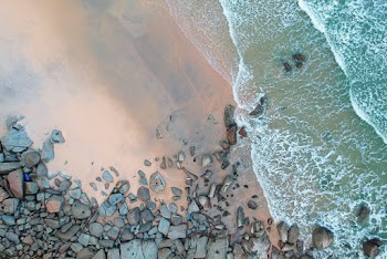Aerial Photography of Seashore