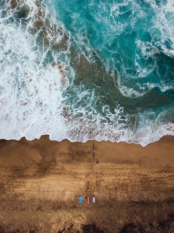 aerial photography of seashore at daytime