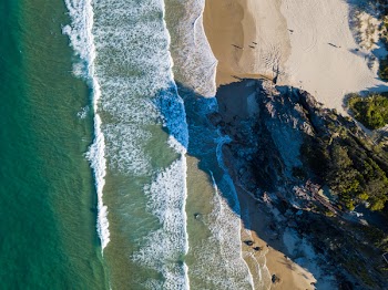 Aerial Photography of Seashore Near Island
