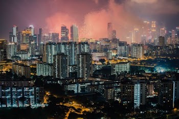 aerial photography of skyscrapers
