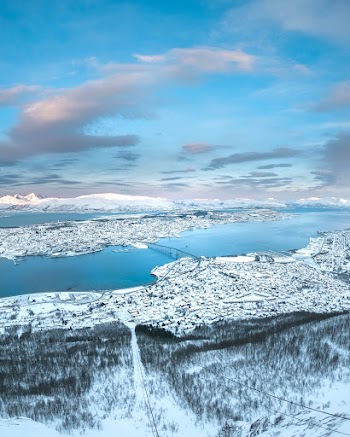 Aerial Photography Of Snowy Town