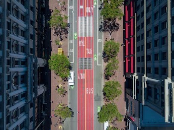 aerial photography of streets