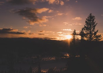 Aerial Photography of Sunset