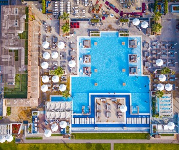 Aerial Photography of Swimming Pool