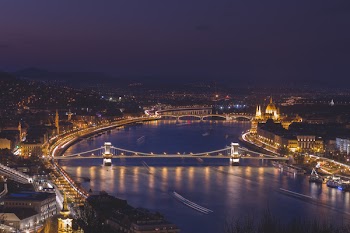 Aerial Photography of the City at Nighttime