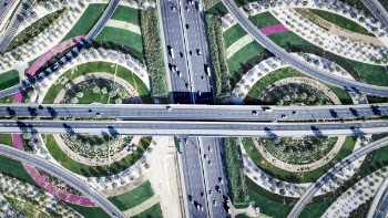 Aerial Photography of Vehicles in Road
